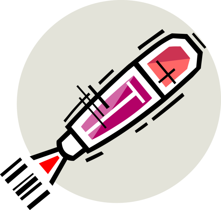 Vector Illustration of Permanent Marker Pen Writing Instrument