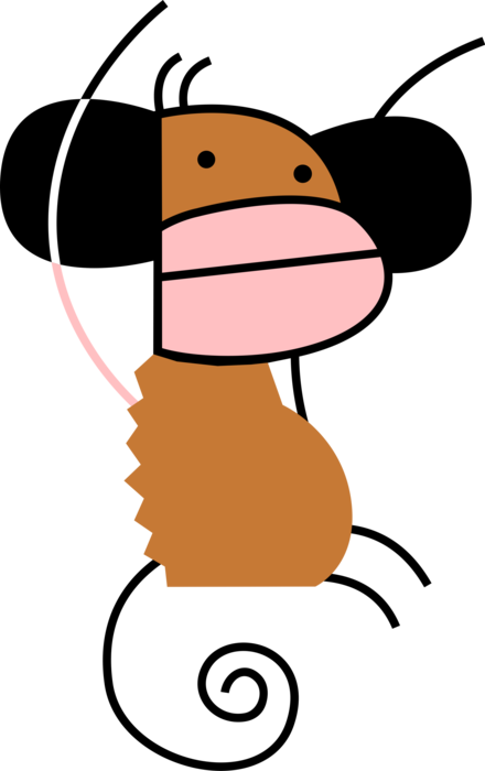 Vector Illustration of Chimpanzee Primate Monkey Ape