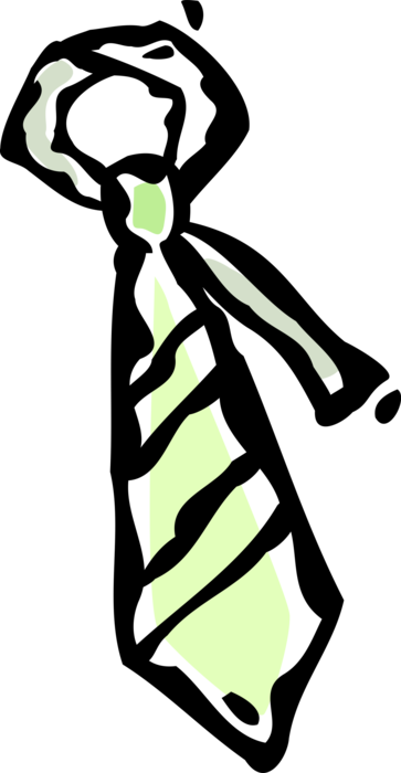Vector Illustration of Necktie Tie Decorative Garment Accessory