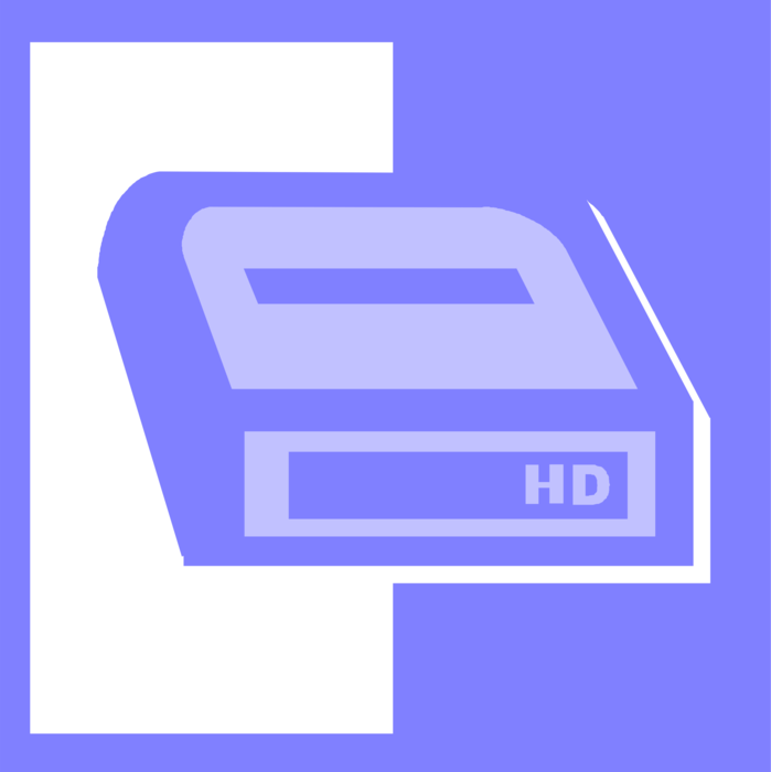 Vector Illustration of Computer Hard Disk Drive Digital Data Storage Device