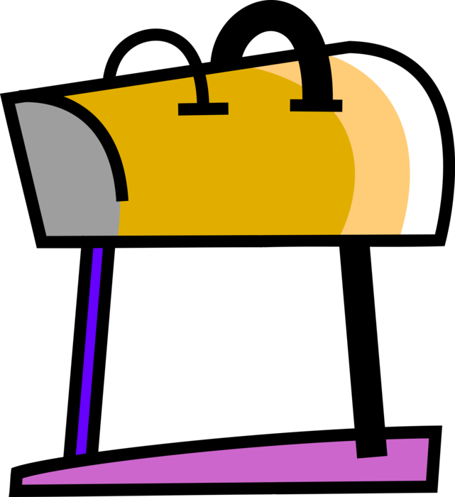 Vector Illustration of Pommel Horse Artistic Gymnastics Apparatus used by Gymnasts