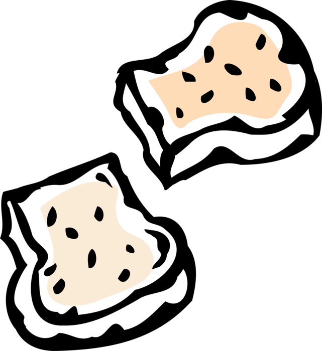 Vector Illustration of Staple Food Baked Bread Prepared from Flour and Water Dough