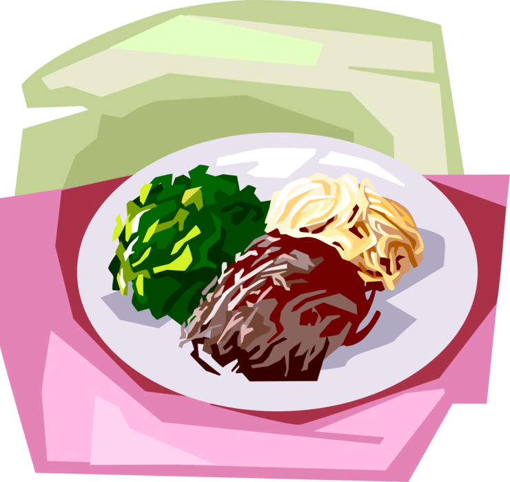Vector Illustration of Korean Cuisine Cooked Vegetables