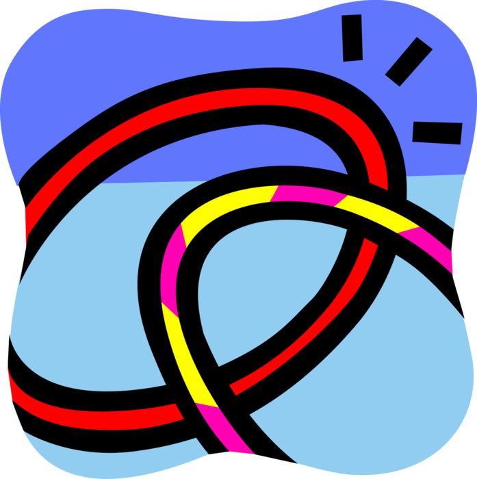Vector Illustration of Hula Hoop Twirling Toy