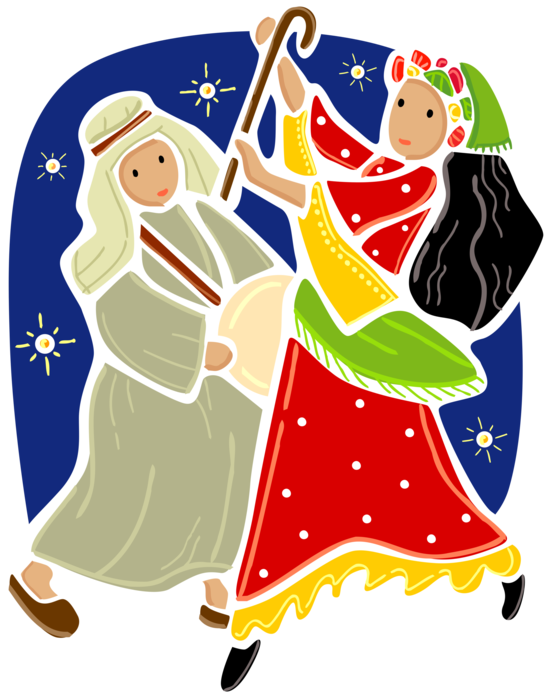Vector Illustration of Middle Eastern Dancer Dance in Festival Celebration