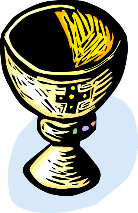 Vector Illustration of Christian Religious Chalice Ceremonial Drinking Goblet or Cup