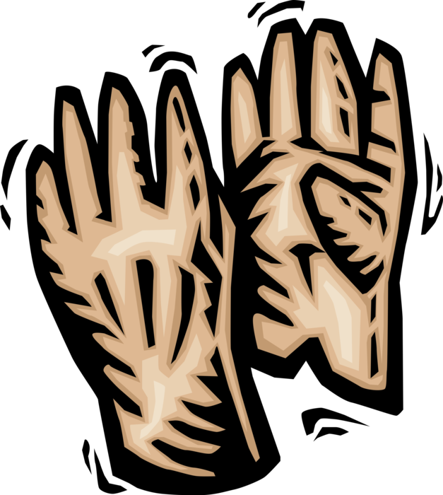 Vector Illustration of Garden Work Gloves or Safety Gloves Provide Hand Protection