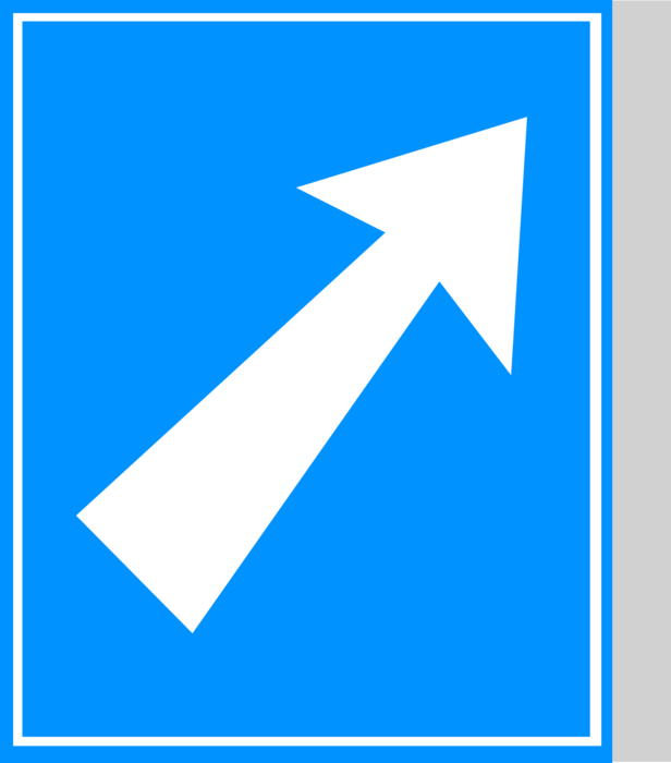 Vector Illustration of European Union EU Traffic Highway Road Sign, Motorway Exit