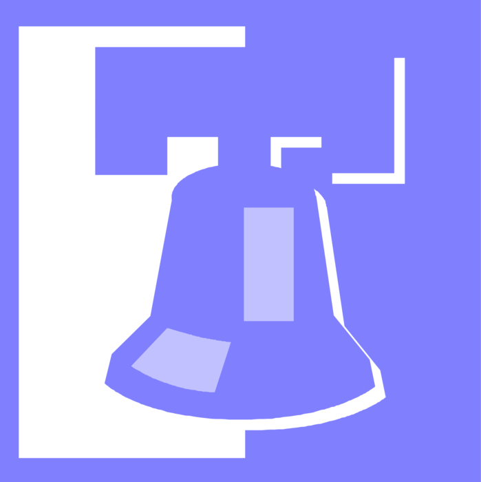 Vector Illustration of Liberty Bell Iconic Symbol of American Independence in Philadelphia