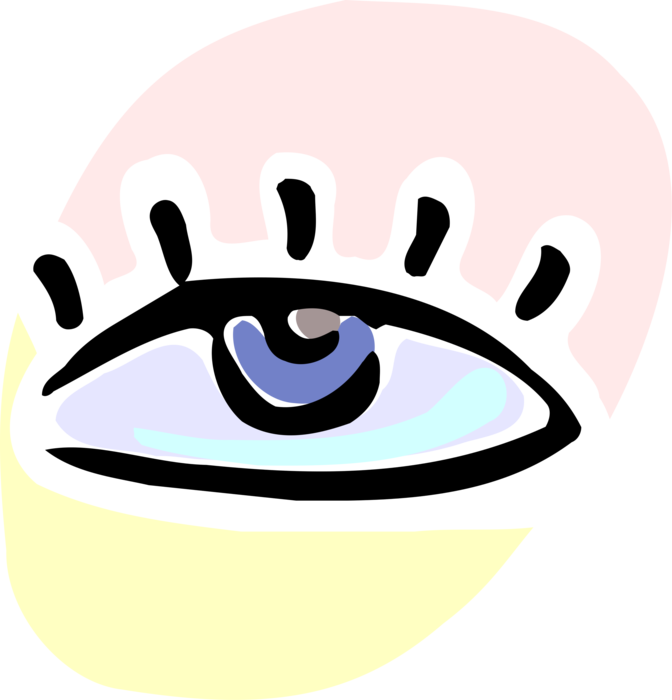 Vector Illustration of Human Eye with Eyelashes