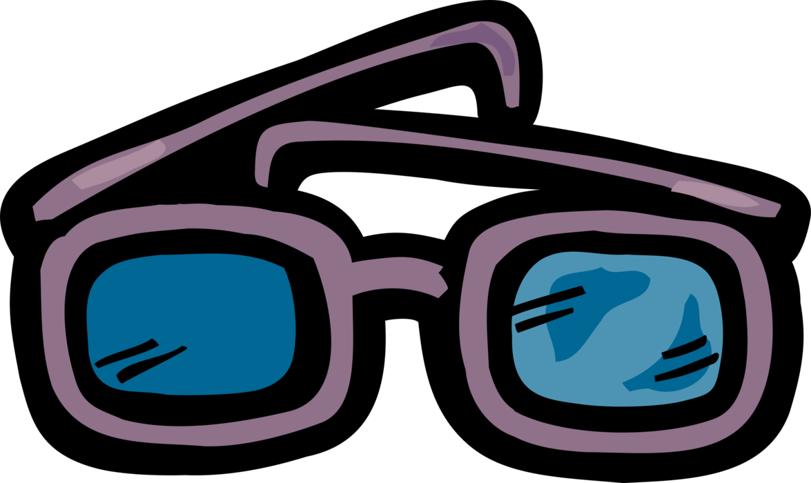 Vector Illustration of Sunglasses or Sun Glasses Protective Eyewear
