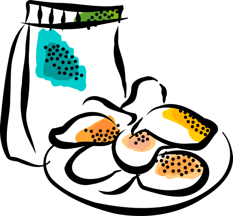 Vector Illustration of Potato Chips or Crisps Snack Food