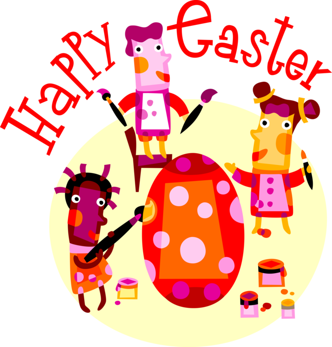 Vector Illustration of Easter Pascha Greetings