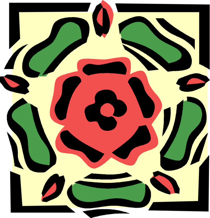 Vector Illustration of Decorative Floral Element Flower Blossom Design