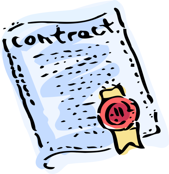Vector Illustration of Business Binding Legal Agreement Contract Based on Mutual Assent 