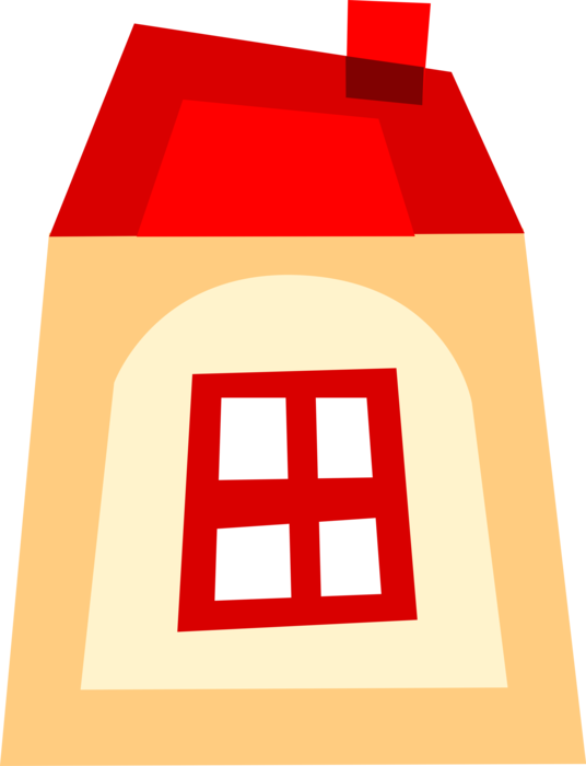 Vector Illustration of Urban Housing Family Home Dwelling Residence