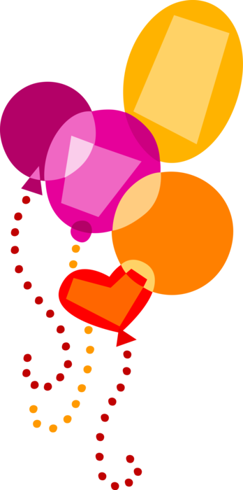 Vector Illustration of Party Balloons Help Partygoers Celebrate Special Occasion