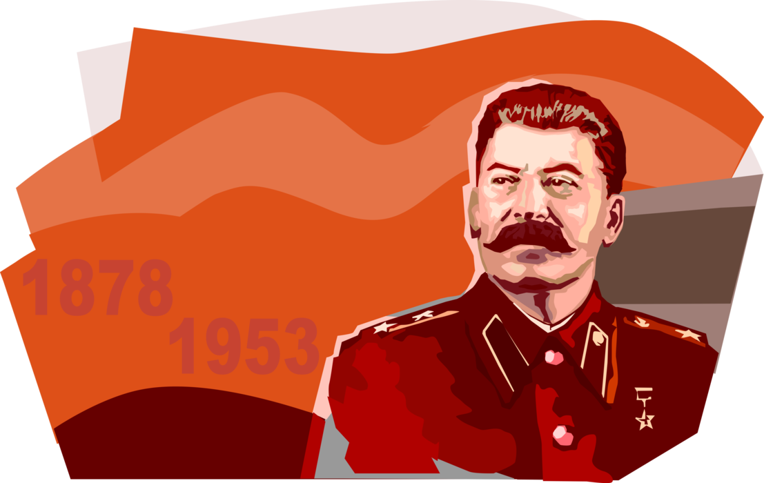 Vector Illustration of Joseph Stalin, Russian Dictator Leader of the Soviet Union