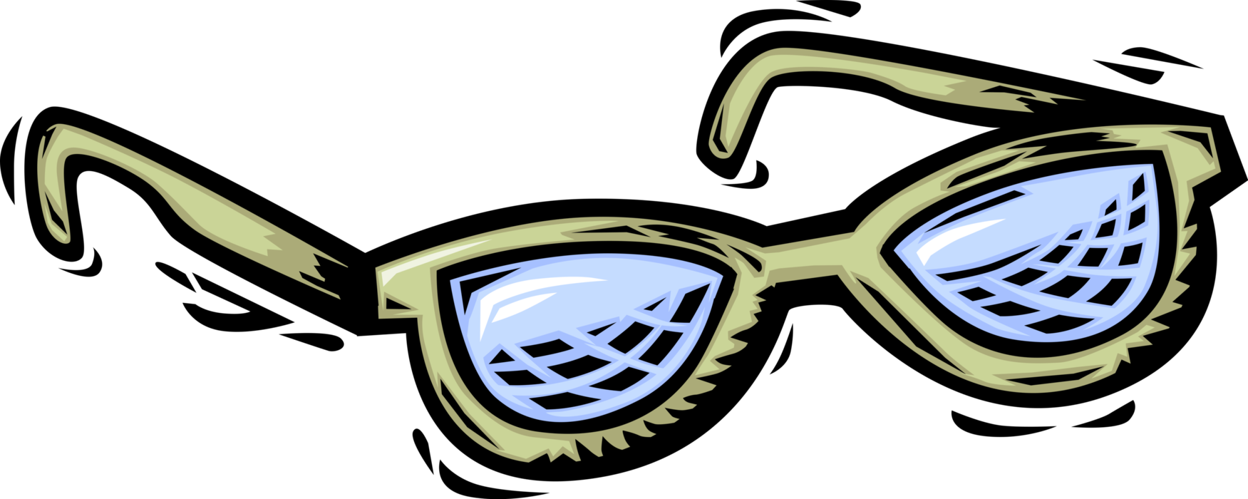 Vector Illustration of Optical Prescription Reading Glasses and Eyeglasses