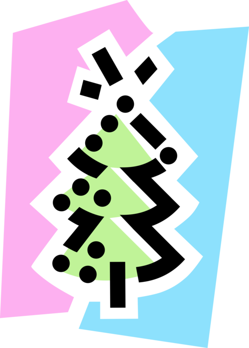 Vector Illustration of Evergreen Christmas Tree