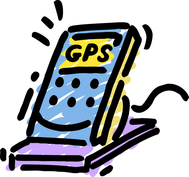 Vector Illustration of GPS Global Positioning System for Navigation Directions