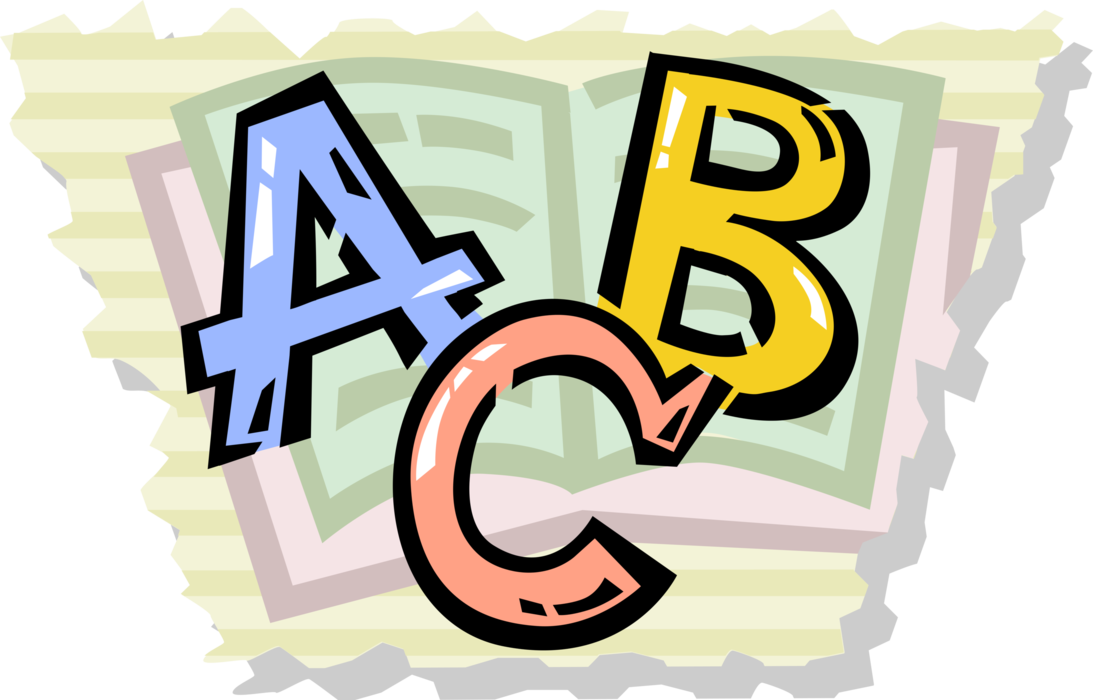 Vector Illustration of Educational Literacy and Learning ABCs Alphabet