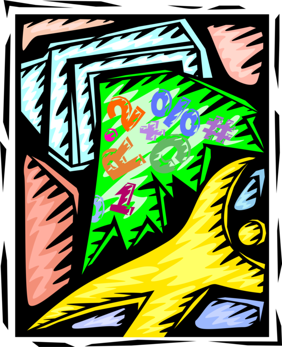 Vector Illustration of Overwhelmed by Information Technology Digital Data on Computer