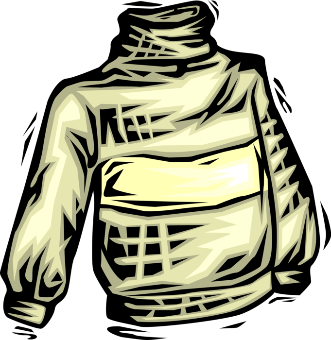 Vector Illustration of Turtleneck Sweater Garment Apparel Clothing
