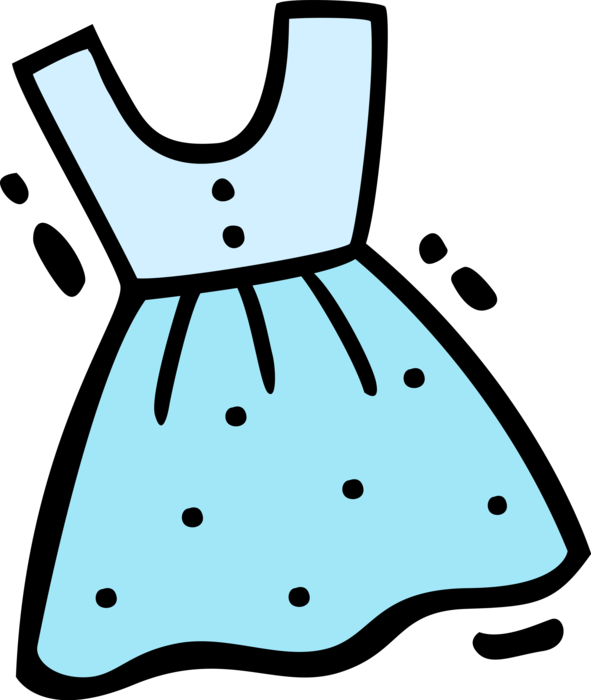 Vector Illustration of Dress Clothing Apparel Garment