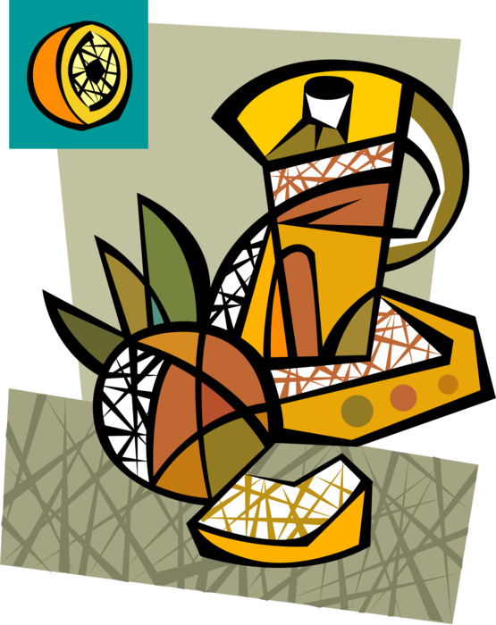 Vector Illustration of Lemonade Juice in Jug Pitcher with Pineapple Fruit