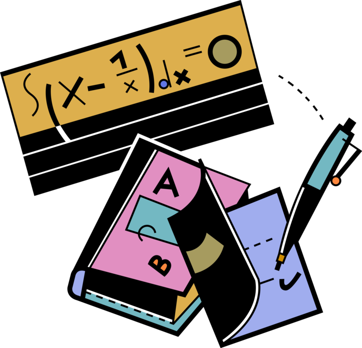 Vector Illustration of Academic Pedagogy and the Art or Science of Teaching and Learning with Math Science