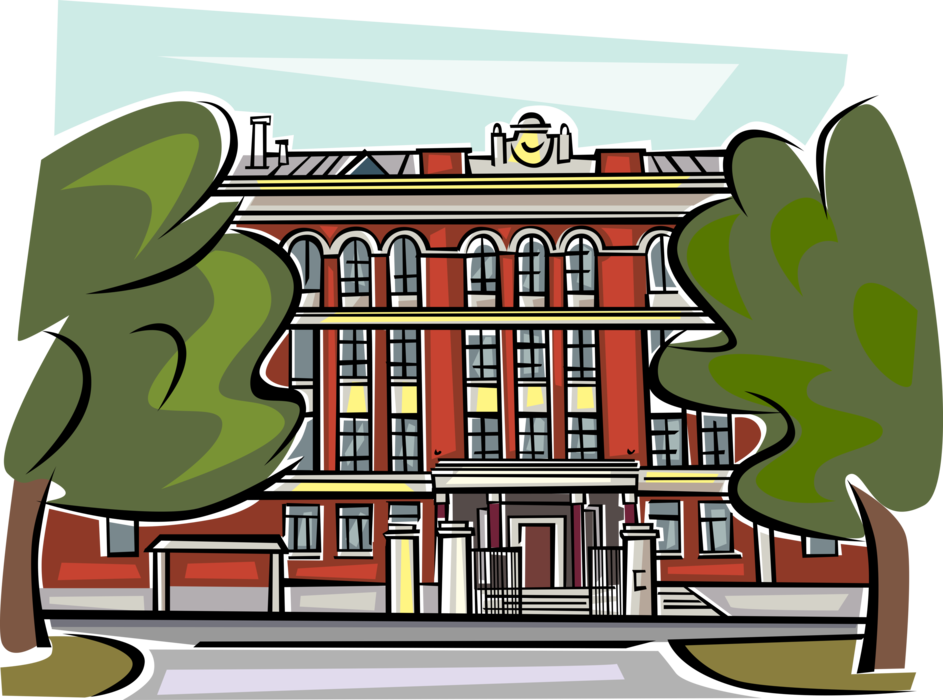 Vector Illustration of Academic School Building