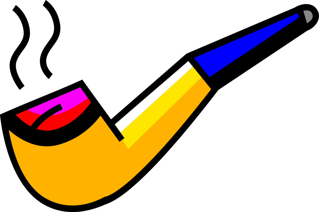 Vector Illustration of Tobacco Smoking Smoker's Pipe