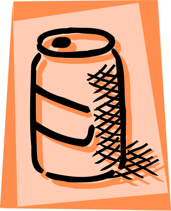 Vector Illustration of Soda Pop Soft Drink Refreshment or Beer Can