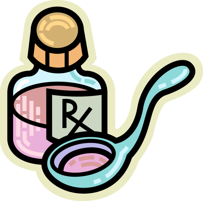 Vector Illustration of Prescription Medication Medicine Drugs Pills and Capsules in Rx Bottle