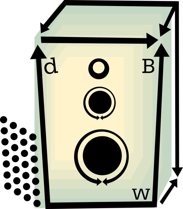 Vector Illustration of Home Audio Entertainment Stereo Music Loudspeaker Speaker