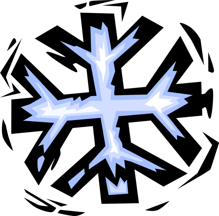 Vector Illustration of Ice Crystal Snow Snowflake