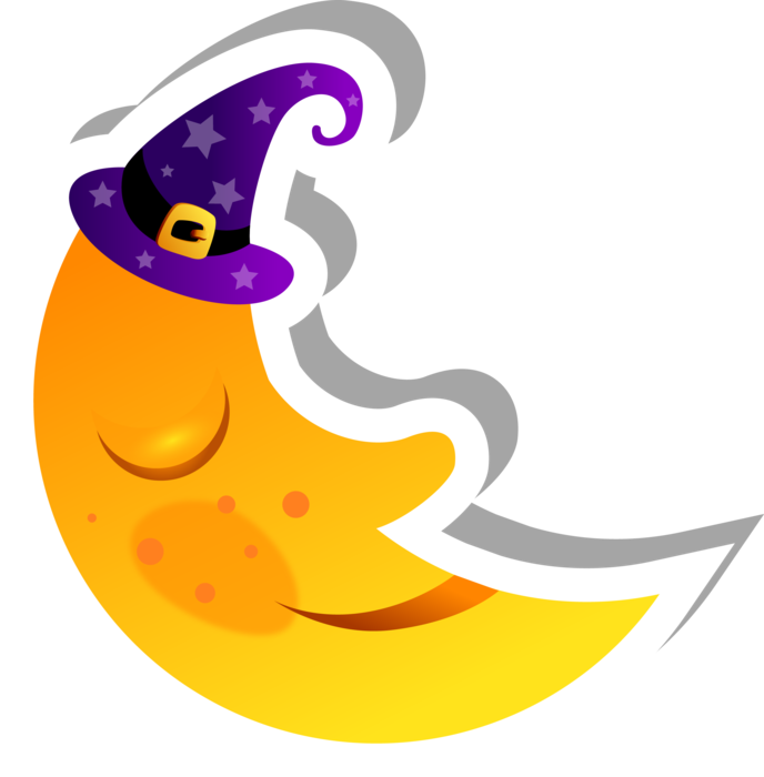 Sleepy Crescent Moon Sticker