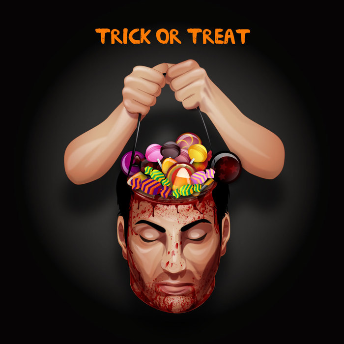Severed Head as basket for Candy