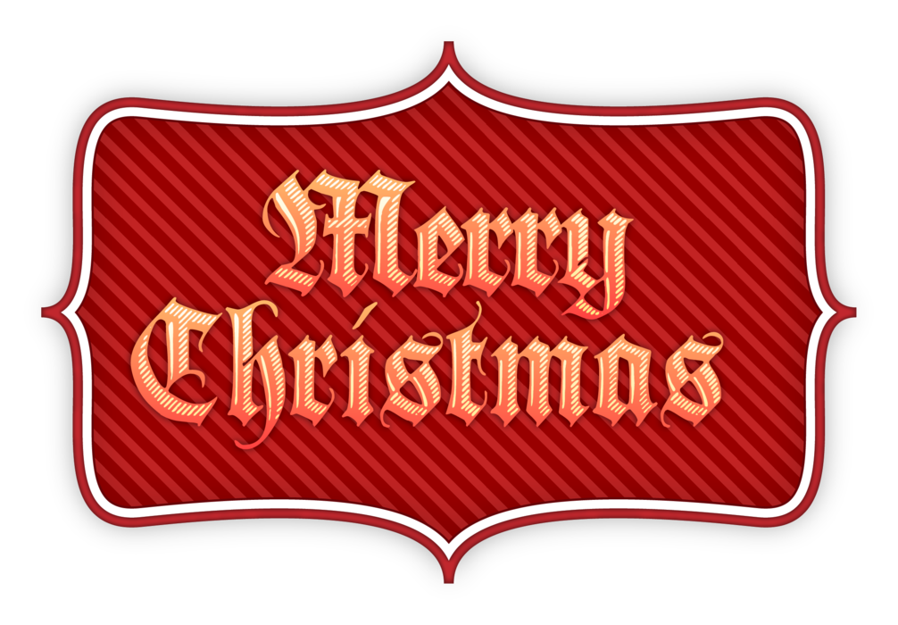 Merry Christmas Label banner
