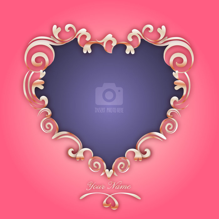 Valentine's Day Elegant Romantic Heart Photo Frame
