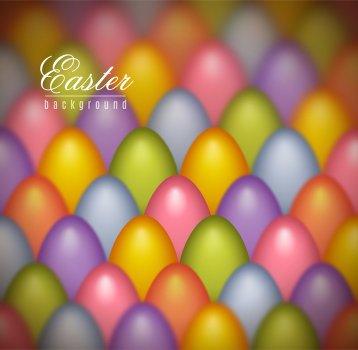 Pastel Colored Easter Eggs Vector Background Illustration

