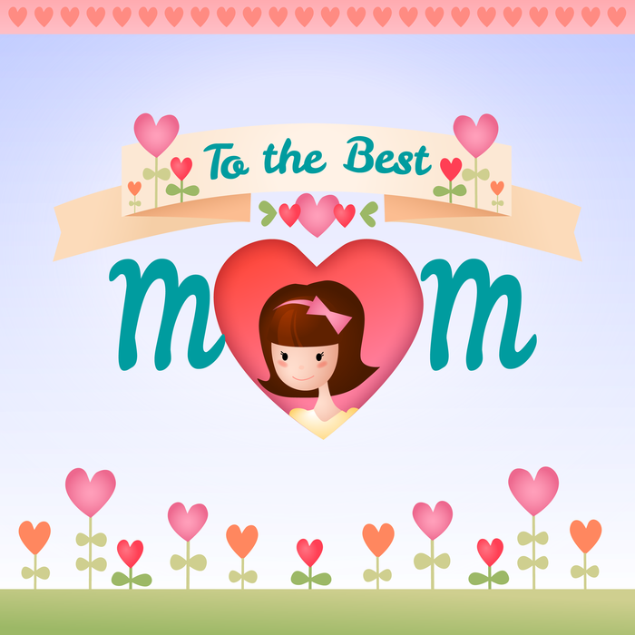 Best Mom Ever Happy Mother's Day Vector Illustration

