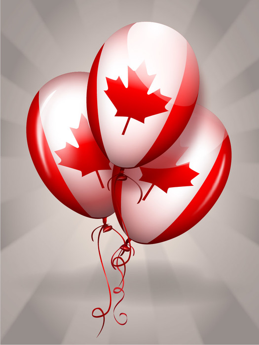 Happy Canada Day Balloons Overlay
