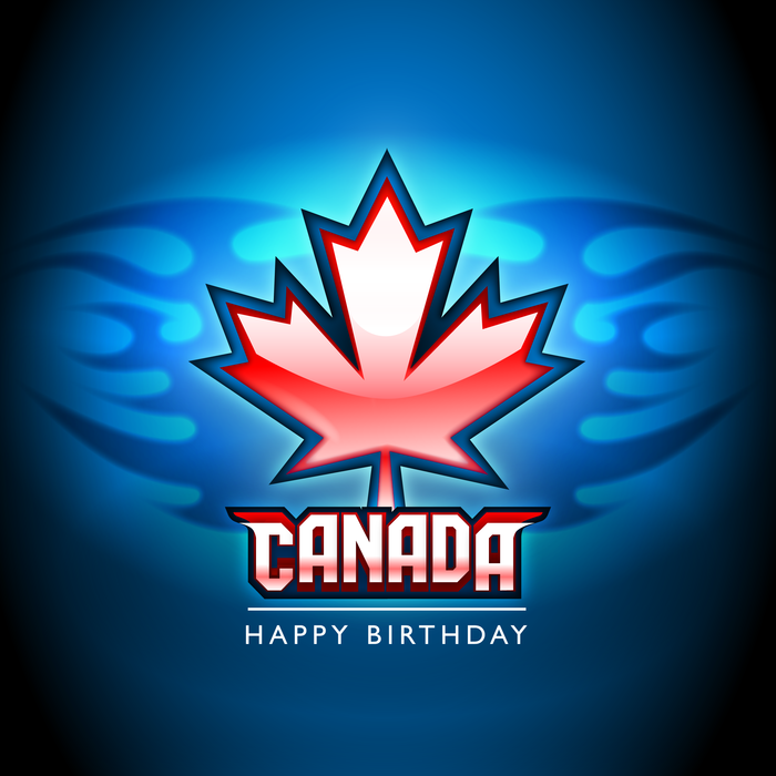 Happy Canada Day Maple Leaf Pride Background
