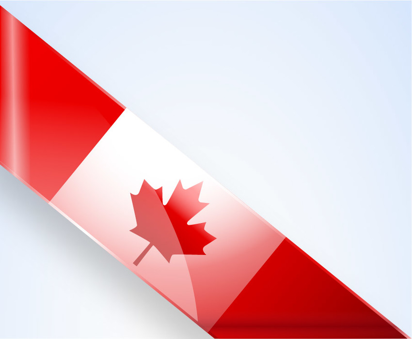 Happy Canada Day Corner Tag Flag