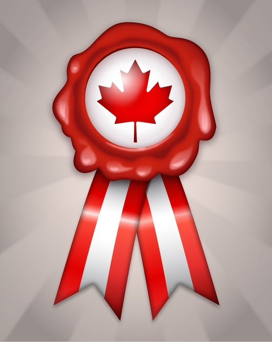 Happy Canada Day Wax Stamp and Ribbon