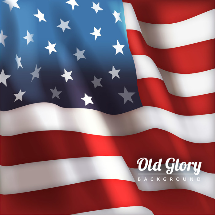 Happy 4th of July American Independence Day Old Glory Flag Background
