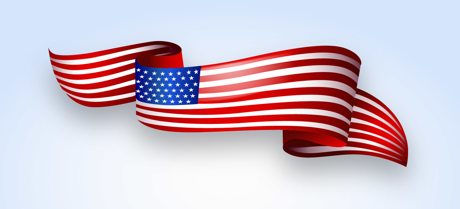 American Flag Banner Celebrating Independence Day