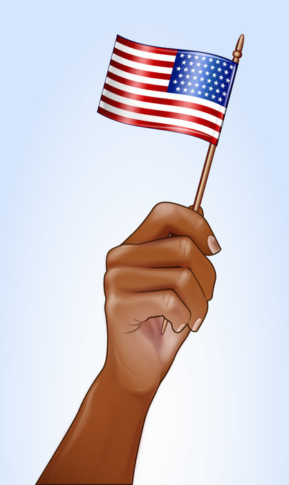 Happy 4th of July American Independence Day Celebration Hand Overlay